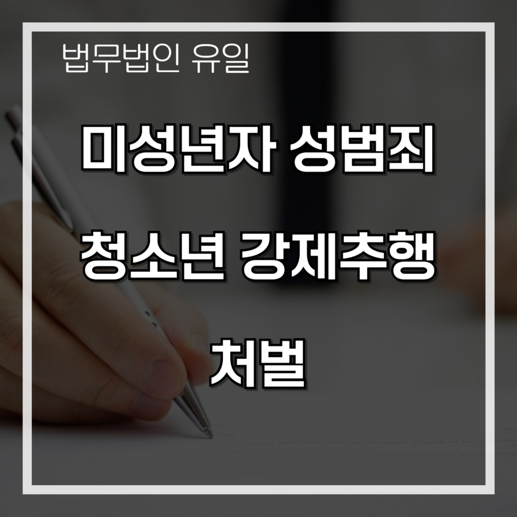 미성년자 성범죄 청소년 강제추행