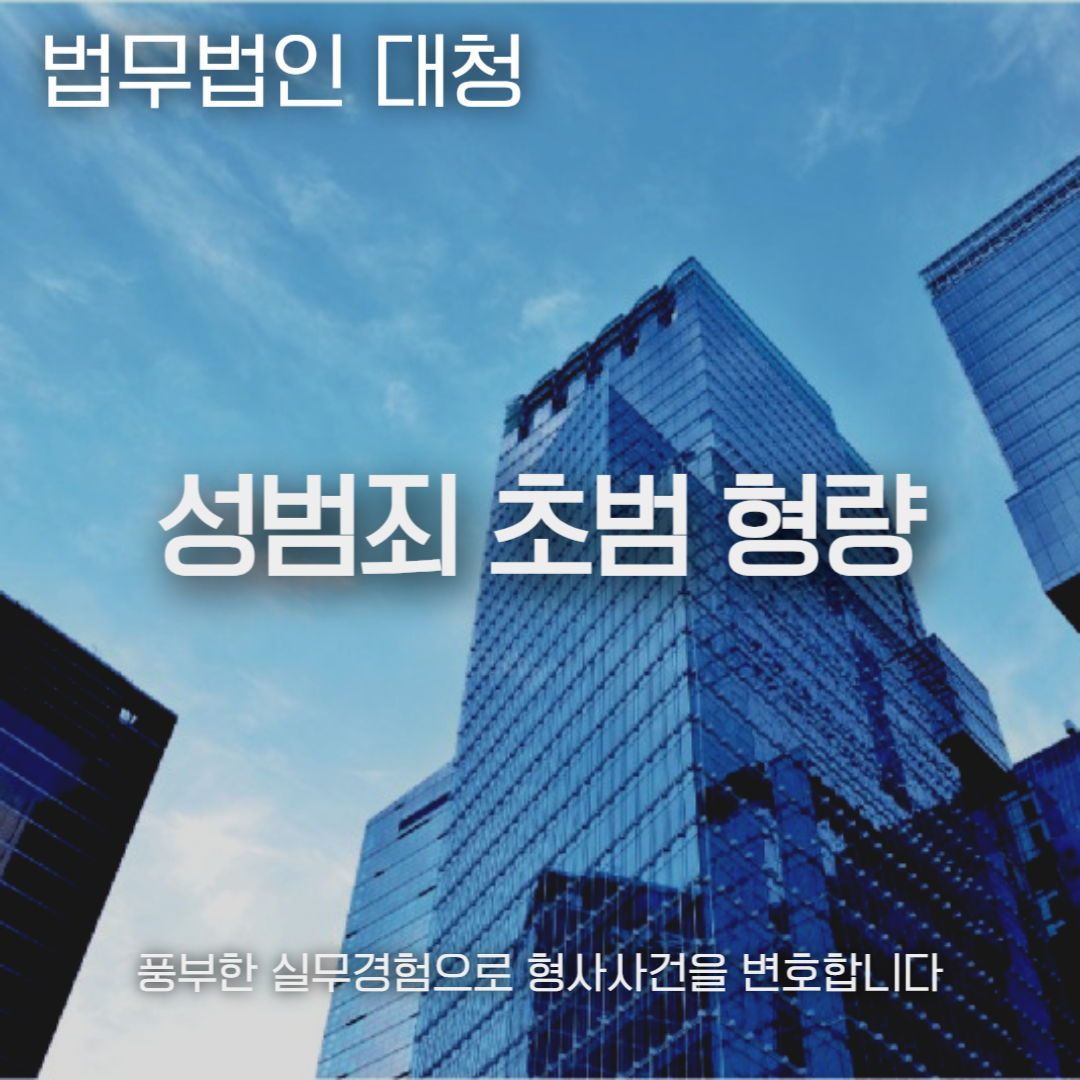 성범죄 초범 형량