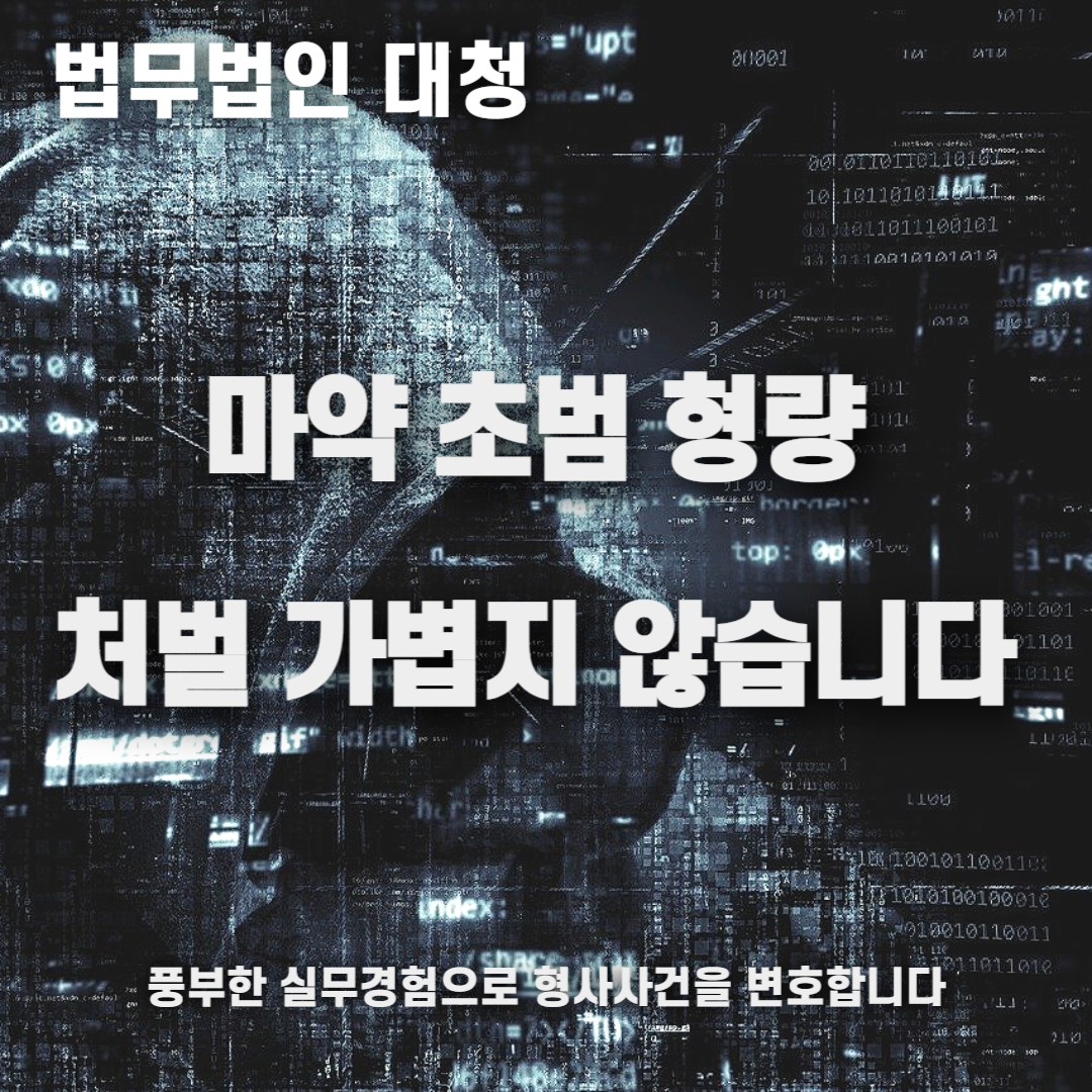 마약 초범 형량 처벌