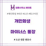 개인회생 마이너스 통장