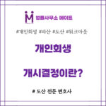 개인회생 개시결정
