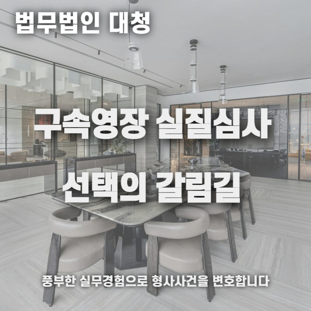구속영장 영장실실심사
